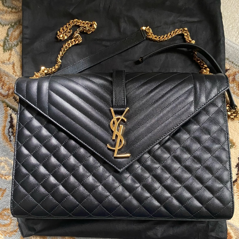 Saint laurent grain de poudre large envelope bag